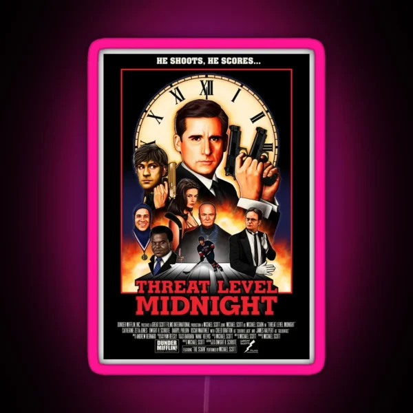 Threat Level Midnight RGB Neon Sign
