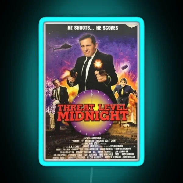 Threat Level Midnight RGB Neon Sign
