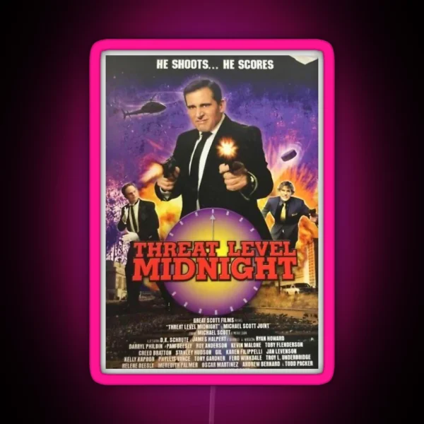 Threat Level Midnight RGB Neon Sign