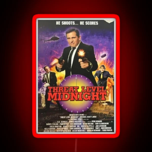 Threat Level Midnight RGB Neon Sign