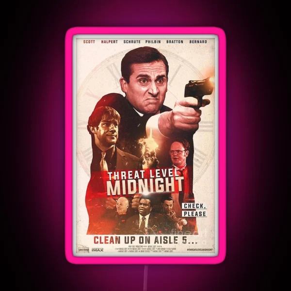 Threat Level Midnight RGB Neon Sign