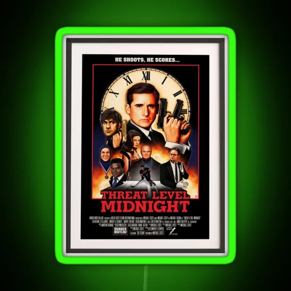 Threat Level Midnight RGB Neon Sign
