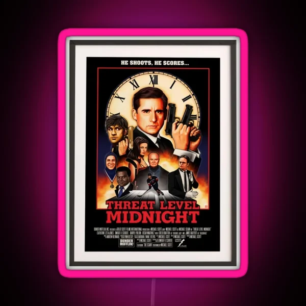 Threat Level Midnight RGB Neon Sign