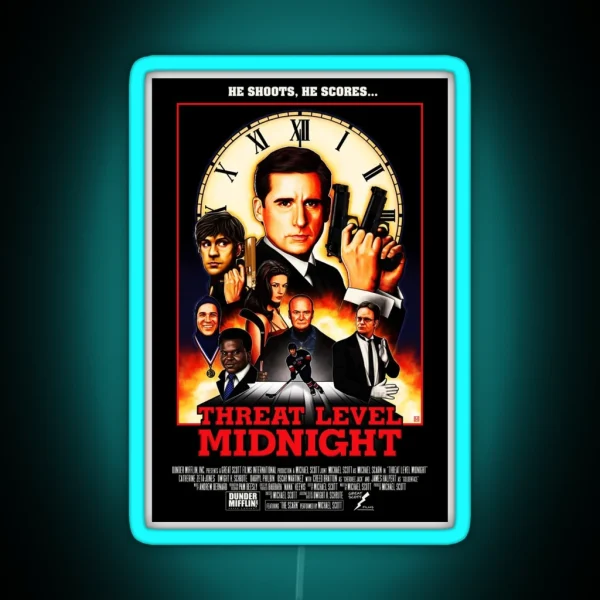 Threat Level Midnight RGB Neon Sign