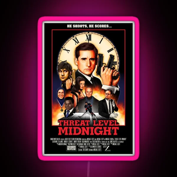Threat Level Midnight RGB Neon Sign