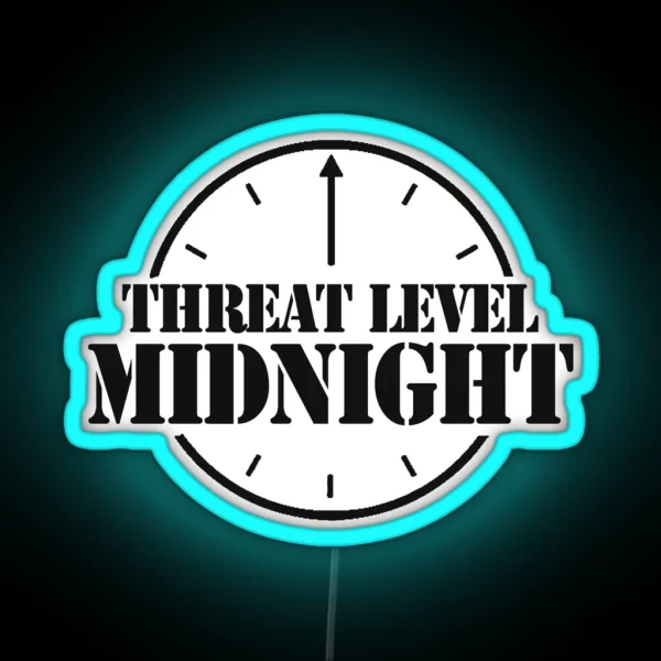 Threat Level Midnight Stealth RGB Neon Sign