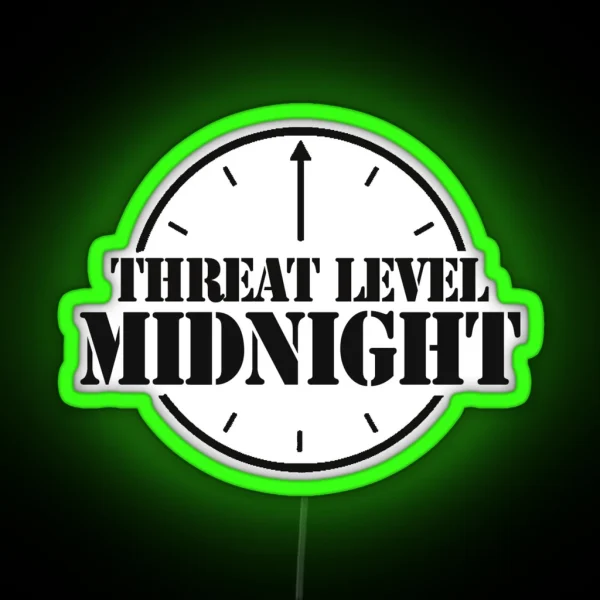 Threat Level Midnight Stealth RGB Neon Sign