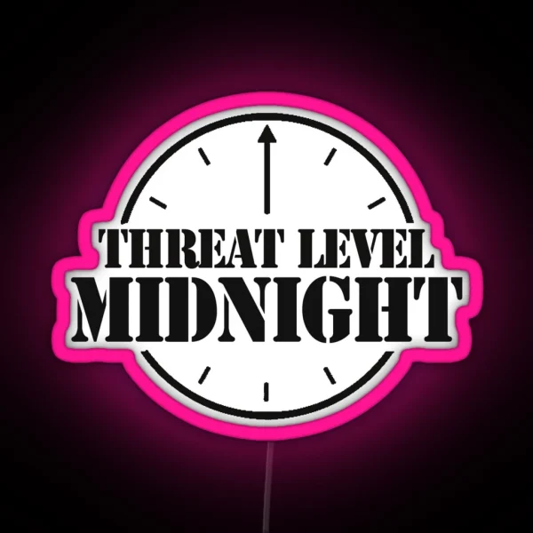 Threat Level Midnight Stealth RGB Neon Sign