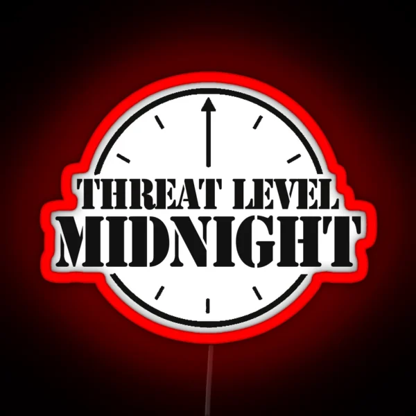 Threat Level Midnight Stealth RGB Neon Sign
