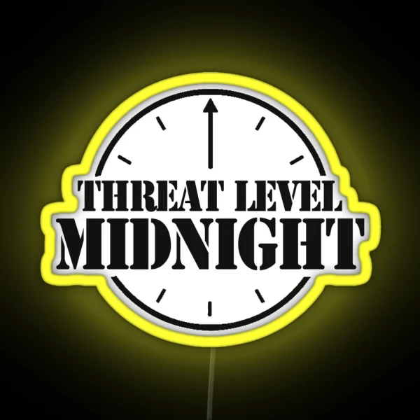 Threat Level Midnight Stealth RGB Neon Sign
