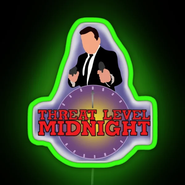Threat Level Midnight The Office RGB Neon Sign