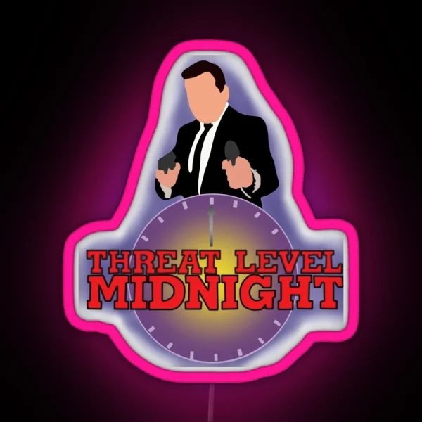 Threat Level Midnight The Office RGB Neon Sign
