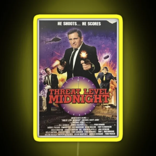 Threat Level Midnight The Office RGB Neon Sign