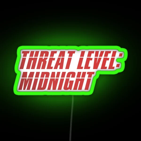 Threat Level Midnight The Office RGB Neon Sign