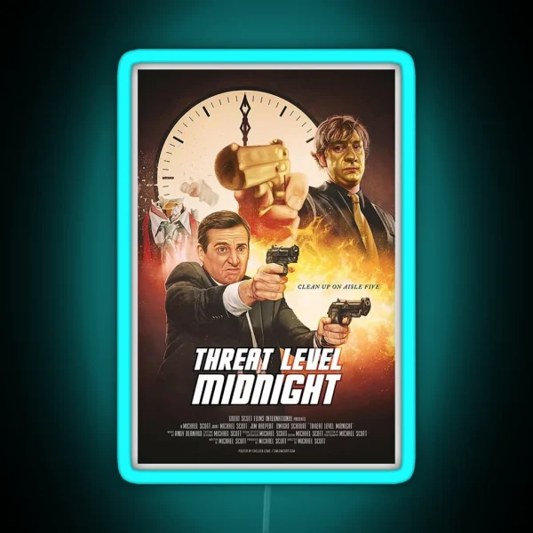 Threat Level Midnight The Office RGB Neon Sign