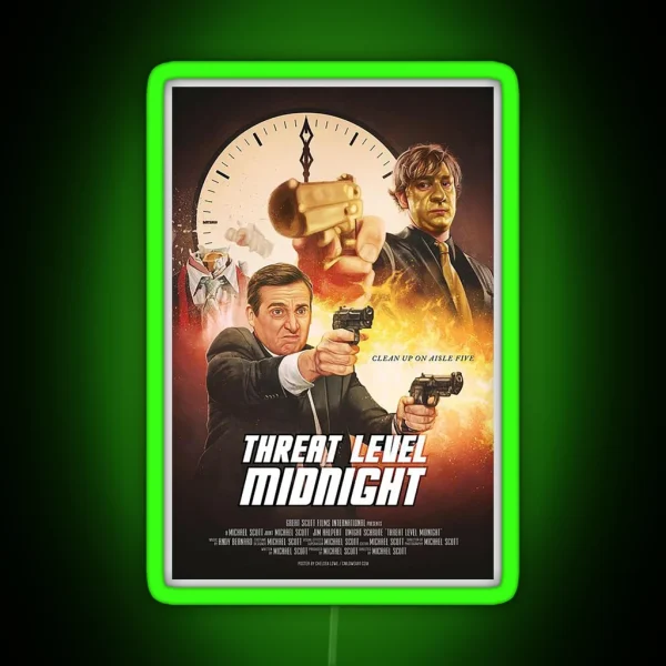 Threat Level Midnight The Office RGB Neon Sign