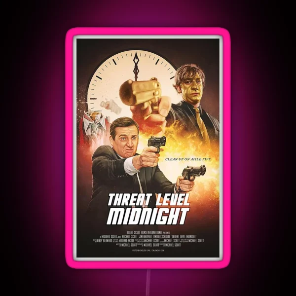 Threat Level Midnight The Office RGB Neon Sign
