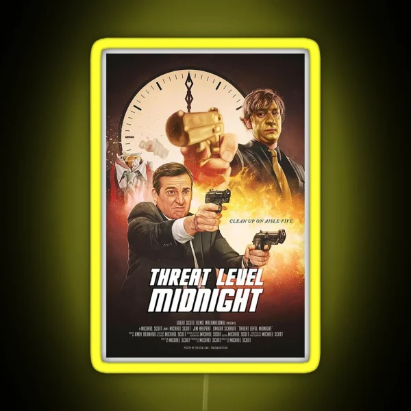 Threat Level Midnight The Office RGB Neon Sign