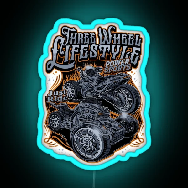 Three Wheel Lifestyle RGB Neon Sign