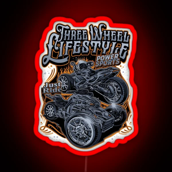 Three Wheel Lifestyle RGB Neon Sign