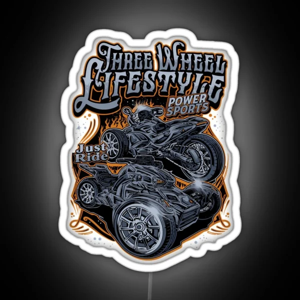 Three Wheel Lifestyle RGB Neon Sign
