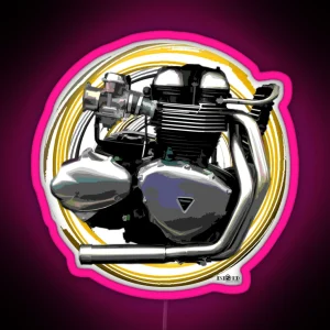 Thruxton Motorcycle Engine Inspired Art Inished Productions RGB Neon Sign