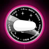 Mysterious UFO encounter morale patch with tic tac symbol in black, white, and neon pink hues.
