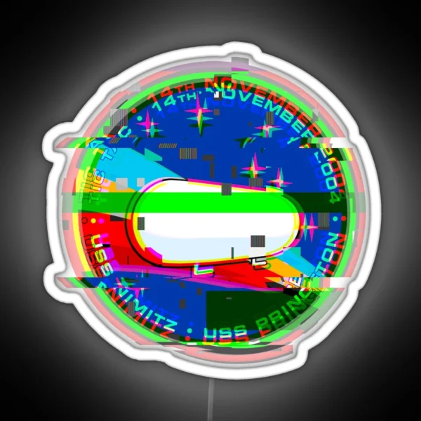 Tic Tac UFO UAP Encounter Morale Patch GLITCH RGB Neon Sign