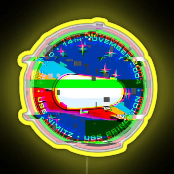 Tic Tac UFO UAP Encounter Morale Patch GLITCH RGB Neon Sign