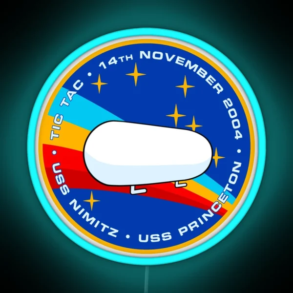 Tic Tac UFO UAP Encounter Morale Patch RGB Neon Sign