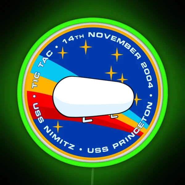 Tic Tac UFO UAP Encounter Morale Patch RGB Neon Sign