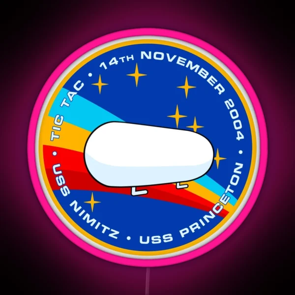 Tic Tac UFO UAP Encounter Morale Patch RGB Neon Sign
