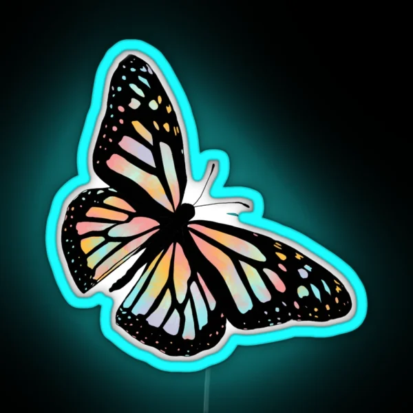 Tie Dye Butterfly RGB Neon Sign