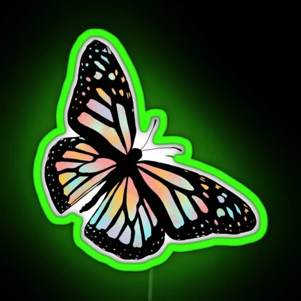 Tie Dye Butterfly RGB Neon Sign