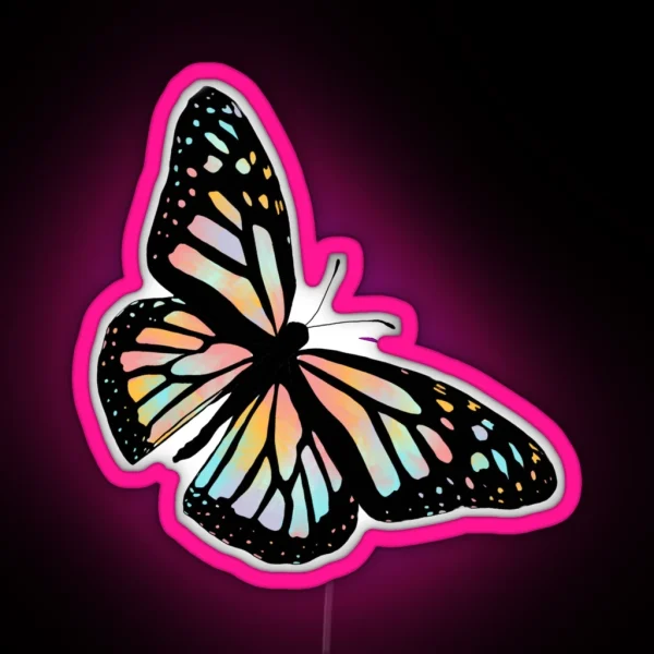 Tie Dye Butterfly RGB Neon Sign