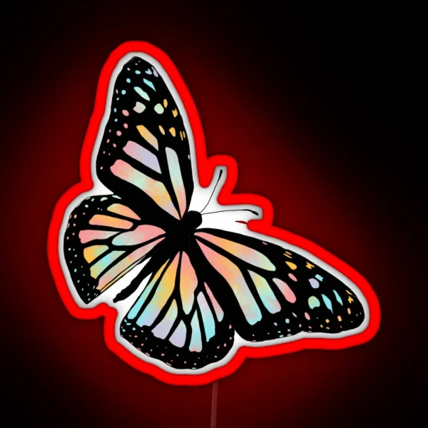 Tie Dye Butterfly RGB Neon Sign