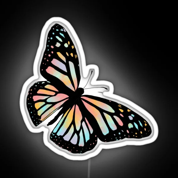 Tie Dye Butterfly RGB Neon Sign