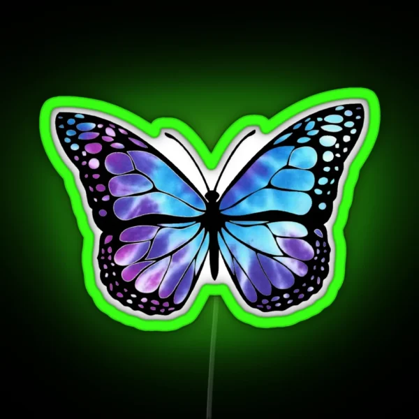 Tie Dye Butterfly RGB Neon Sign
