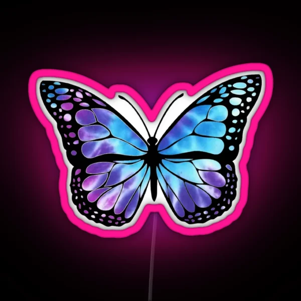 Tie Dye Butterfly RGB Neon Sign
