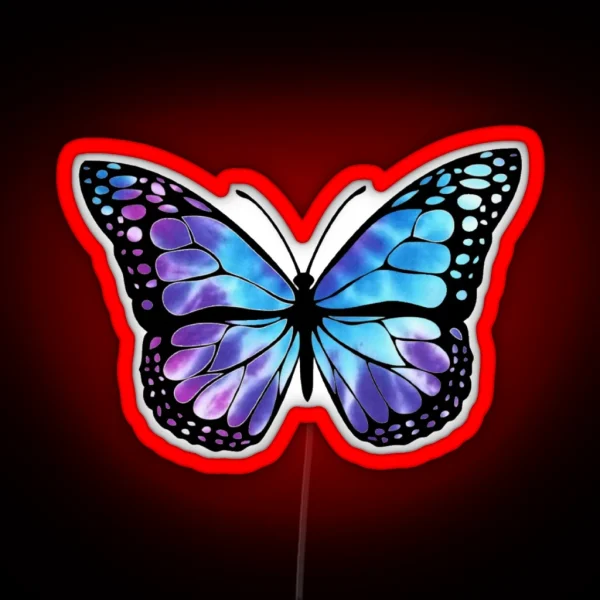 Tie Dye Butterfly RGB Neon Sign