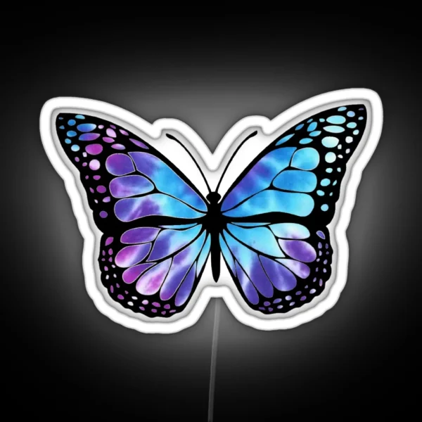 Tie Dye Butterfly RGB Neon Sign