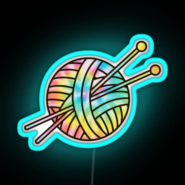 Tie Dye Yarn RGB Neon Sign