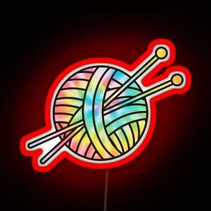 Tie Dye Yarn RGB Neon Sign