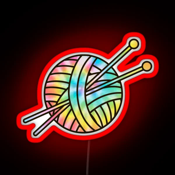 Tie Dye Yarn RGB Neon Sign