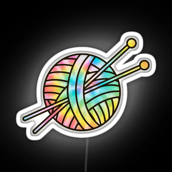 Tie Dye Yarn RGB Neon Sign