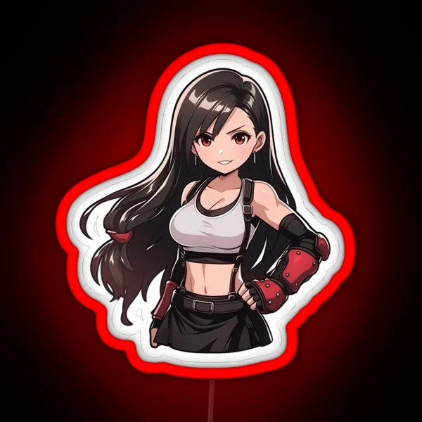 Tifa Lockhart RGB Neon Sign