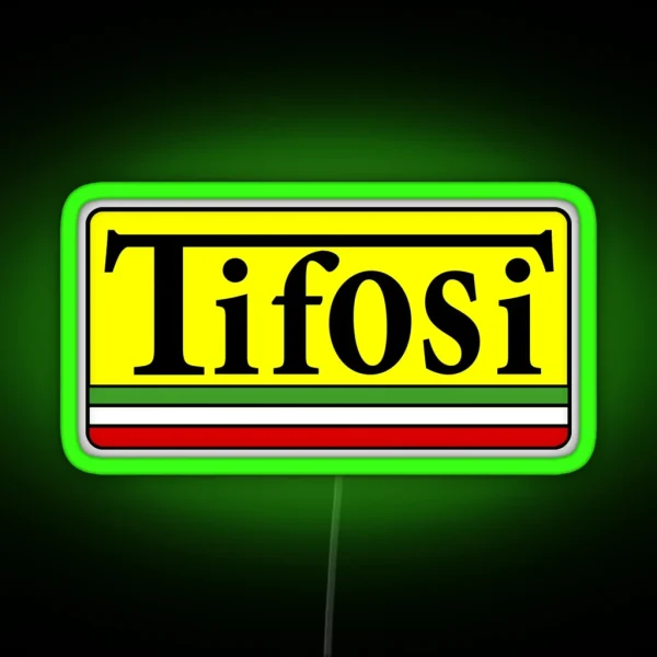 Tifosi Italian Flag RGB Neon Sign