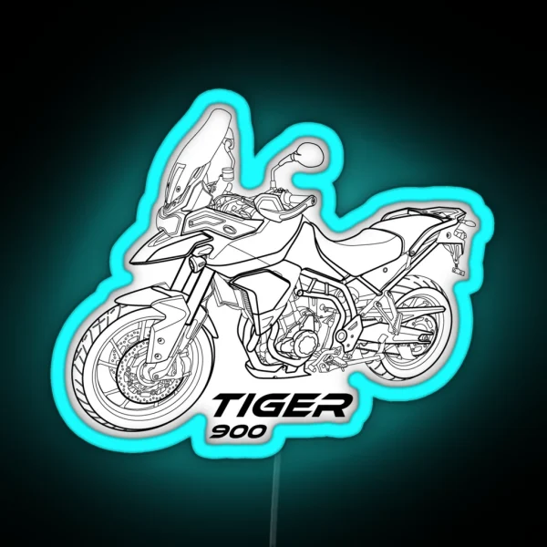 Tiger 900 Adventure Motorbike Offroad Motorbike RGB Neon Sign