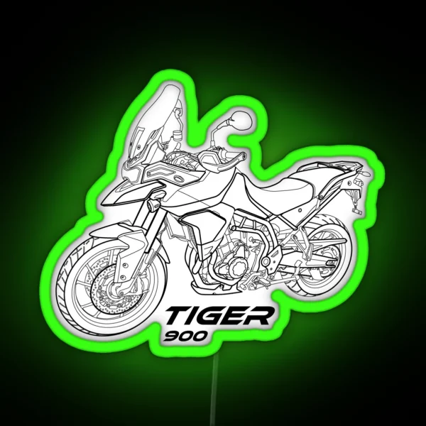 Tiger 900 Adventure Motorbike Offroad Motorbike RGB Neon Sign