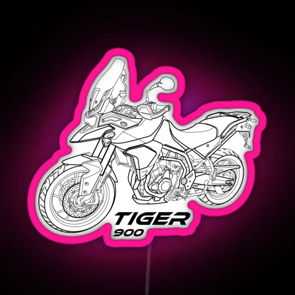 Tiger 900 Adventure Motorbike Offroad Motorbike RGB Neon Sign
